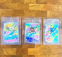 Sealed TCG Chinese first Partner 2017 Rowlet Litten Popplio 3 Card Lot - Image 1