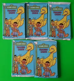 Vintage 1992 SESAME STREET Sealed Trading Card Packs - Lot of 5 - Jim Henson - Image 1