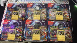 Pokemon TCG: Phantasmal Flames & Mega Evolution Raikou 2 Pack Blister Lot of 6 - Image 1