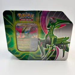 Pokemon TCG Paradox Clash Tin Iron Leaves ex Factory Sealed New 5 Booster Packs - Image 1