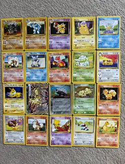 20 Pokemon Cards Bundle Vintage Base Set & Team Rocket WOTC Pikachu Charmander - Image 1