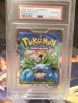 Base Set Booster Pack 1999 Pokemon PSA 10 GEM MINT Venusaur Art - Image 1
