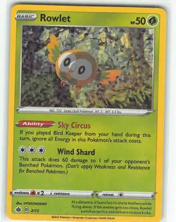 Rowlet 002/015 Holo Promo McDonald's Promos 2022 Pokemon NM HYOGONOSUKE - Image 1