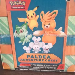 Pokemon TCG Paldea Adventure Chest Box 7 Promo Cards + 6 Booster Packs 2024 - Image 1