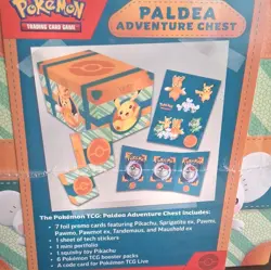 Pokemon TCG Paldea Adventure Chest Box 7 Promo Cards + 6 Booster Packs 2024 - Image 2
