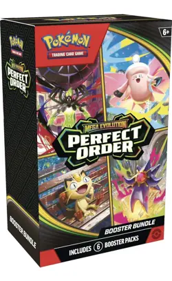 Pokemon TCG Mega Evolution Perfect Order Booster Bundle 6 Packs Sealed NEW - Image 2