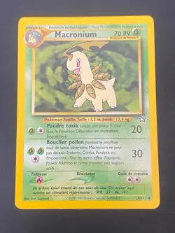 CARTE POKEMON MACRONIUM 28/111 FR PEU COMMUNE NEO GENESIS - TBE+ - Image 1