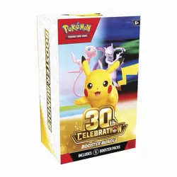 Pokemon TCG 30th Celebration Booster Bundle 6 Pack, 30 Cards English 6+ PRESALE* - Image 1