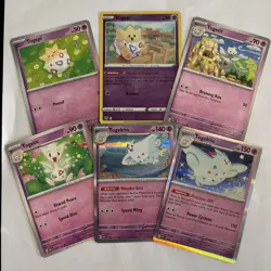 Cute Togepi Evolution Bundle 6 Cards Holo/Reverse Holo English Pokemon TCG - NM - Image 1