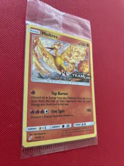 Pokemon TCG Moltres Sun & Moon Team Up 19/181 Holo Rare Promo SEALED - Image 3