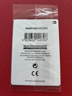 Pokemon TCG Moltres Sun & Moon Team Up 19/181 Holo Rare Promo SEALED - Image 4