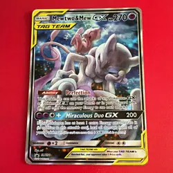 Pokemon Mewtwo & Mew GX SM191 TAG TEAM Promo Holo 270HP Pokemon TCG 2019 - Image 1