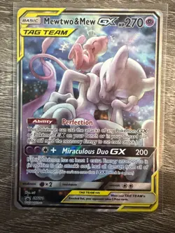 Pokemon TCG Mewtwo & Mew GX TAG TEAM Promo Holo SM191 270 HP English - Image 1
