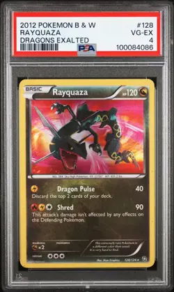 Pokemon Rayquaza Dragons Exalted Secret Rare Holo #128 PSA 4 - Image 1
