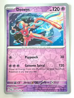 Deoxys 074/182 Reverse Holo Rare Paradox Rift Pokemon - Pack Fresh Near Mint NM! - Image 1