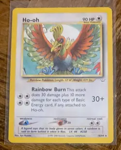 2001 POKEMON NEO REVELATION HO-OH CARD 18/64 BASIC 90 HP - Image 1