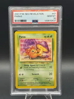 PSA 10 Paras Neo Revelation Rare Pokemon Card 47/64 - Image 1