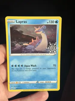 Pokemon TCG Lapras Holiday Calendar Card 048/202 Stamped Promo - Image 3