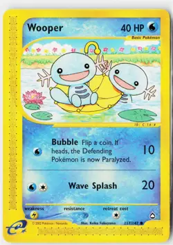 Wooper Aquapolis Non-Holo Card 117/147 Vintage 2002 Pokemon NM/LP Condition - Image 1