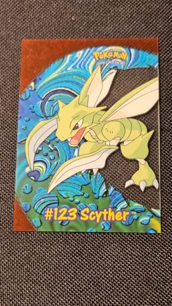 2000 Topps Pokemon TV Animation Edition Scyther #123 PC9 Clear Card English - LP - Image 2