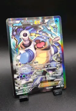 Pokemon TCG Blastoise EX XY122 Black Star Promo Full Art Holo Mp - Image 3