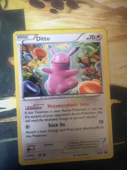 Pokemon TCG Ditto XY40 Black Star Promo Holo Card VG slight mark bottom left - Image 1