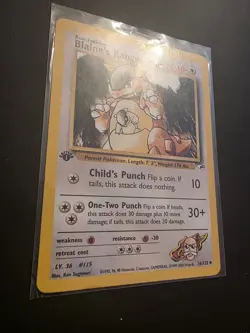 Blaines Kangaskhan 1st Edition Pokemon Card Gym NM Very Good WOTC Vintage Rare - Image 2