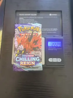VERY HEAVY! 22.29g Chilling Reign Pokemon TCG Booster Pack - Image 1