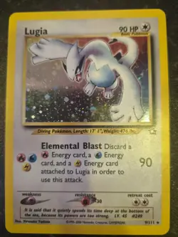 Pokemon TCG Lugia Neo Genesis Holo Card 9/111 Unlimited Rare - Image 1