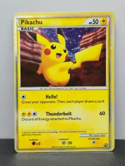 2010 Pokemon Pikachu PW English World Collection Promo Card MP - Image 1