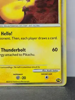 2010 Pokemon Pikachu PW English World Collection Promo Card MP - Image 4