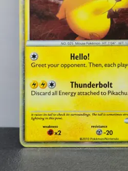 2010 Pokemon Pikachu PW English World Collection Promo Card MP - Image 5