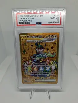 Pokemon TCG Terapagos EX 173/142 Stellar Crown Hyper Rare Gold Holo Card PSA 10 - Image 1