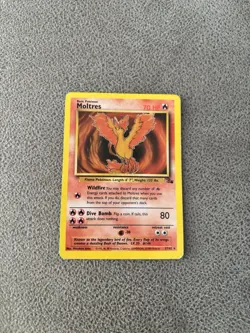 Pokemon TCG Moltres Fossil Card 27/62 Unlimited Rare Non-Holo - Image 1
