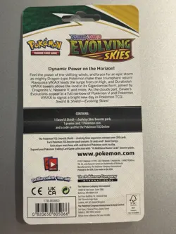 Pokemon Sword & Shield Evolving Skies Eevee Promo Card Blister Pack with Coin - Image 2
