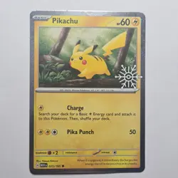 Pokemon card Holiday Calendar Pikachu 025/165 & Eevee 133/165 Snowflake Promo - Image 4