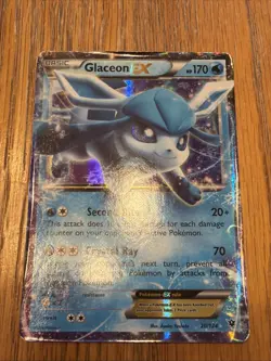 Pokemon TCG Glaceon EX Ultra Rare Card 20/124 Fates Collide HP - Image 1