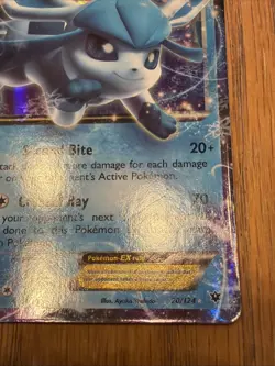 Pokemon TCG Glaceon EX Ultra Rare Card 20/124 Fates Collide HP - Image 5