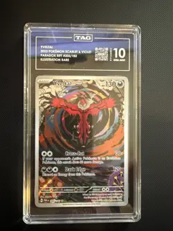 Pokemon TCG Yveltal Paradox Rift Holo Card 205/182 TAG 10 Gem Mint - Image 1