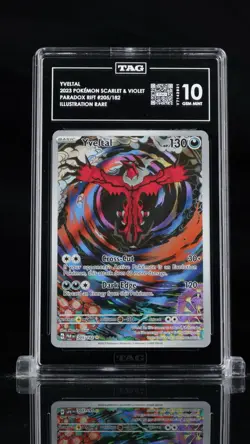Pokemon TCG Yveltal Paradox Rift Holo Card 205/182 TAG 10 Gem Mint - Image 3