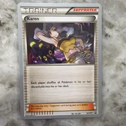 Karen XY177 XY Promo Holo Supporter Full Art Pokemon TCG Trainer Card - Image 1