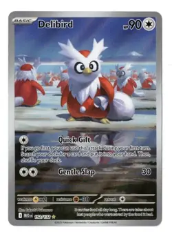 Delibird 152/132 Illustration Rare Mega Evolution Pokemon Holo Near Mint - Image 1