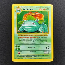 Venusaur 15/102 Holo Rare Base Set Shadowless Pokemon MP - Image 1