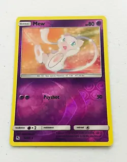 Pokemon TCG Mew 32/68 Hidden Fates Reverse Holo Rare English Basic 80 HP 2019 - Image 1