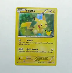 Pikachu 20th Anniversary 026/083 Promo Holo Pokemon TCG Card English 2016 - Image 1