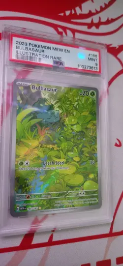 The Pokemon Company Bulbasaur 166/165 SV 151 Illustration Rare Holo PSA 9 EN - Image 1