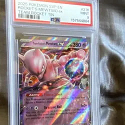 The Pokemon Company Team Rocket's Mewtwo ex SVP EN 216 Promo Holo PSA 9 - Image 1