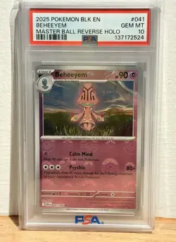 The Pokemon Company PSA 10 Beheeyem 041/086 SV Black Bolt EN Master Ball RH - Image 1