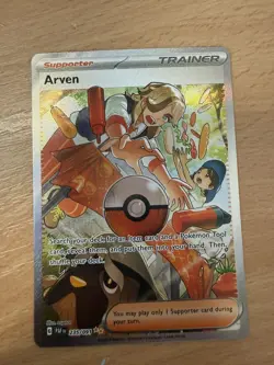Pokemon TCG Sv: Paldean Fates Arven 235/091 SIR NM Condition - Image 1