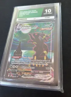 ACE 10 Pokemon Umbreon VMAX Alt Art 215/203 Evolving Skies PERFECT SUBGRADES - Image 1